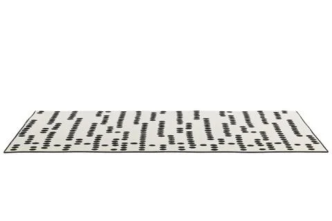 Modern beige rug with a dotted pattern. 3d render Stock Illustration