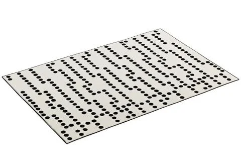 Modern beige rug with a dotted pattern. 3d render Stock Illustration