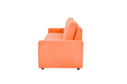 Modern beige suede couch sofa  isolated Foto stock