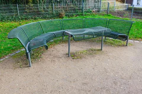 Modern benches Stock Photos