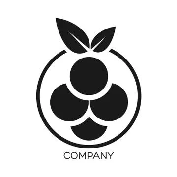 Modern Berry logo Stock Illustration