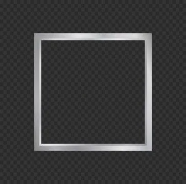 Modern Beveled Silver Square Frame Stock-Illustration