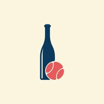 Modern Beverage Logo Template Clean Drink Branding Design Illustrazione stock