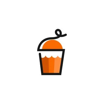 Modern Beverage Logo Template Clean Drink Branding Design Stock Illustration