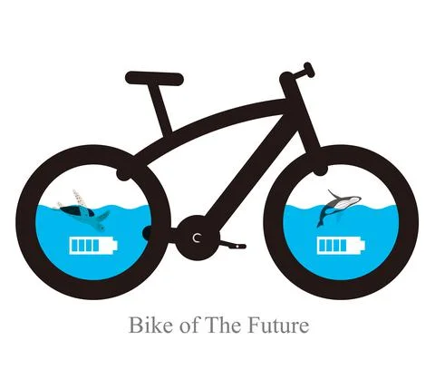 Modern bicycle of the future Vector illustration Stock Illustration