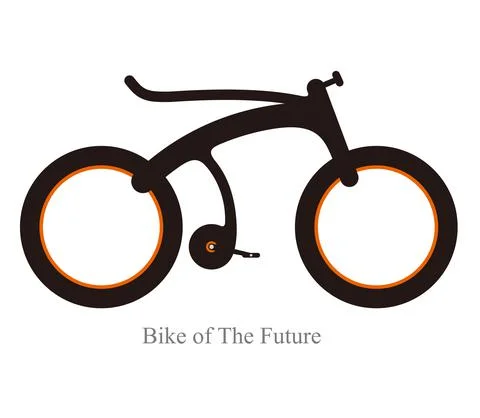 Modern bicycle of the future Vector illustration Stock Illustration