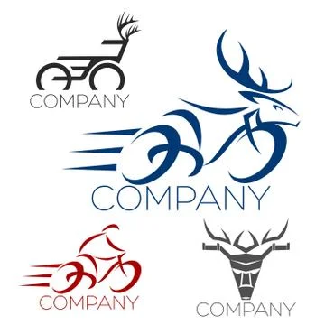 Modern bicycle logo Stock Illustration
