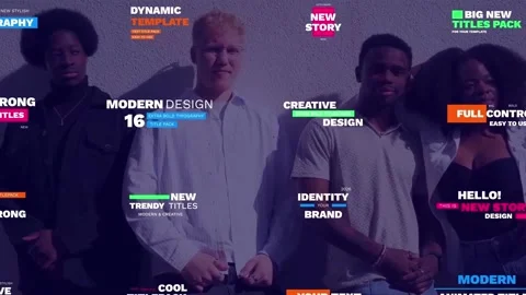 Modern Big Titles After Effects stock