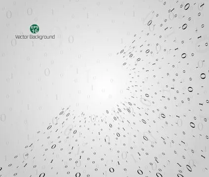 Modern binary computer codes in abstract technology background Stock Illustration