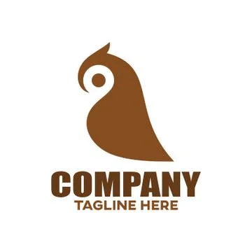 Modern bird owl logo. Vector illustration. Stock Illustration