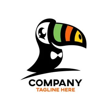 Modern Bird Toucan Logo Stock Illustration