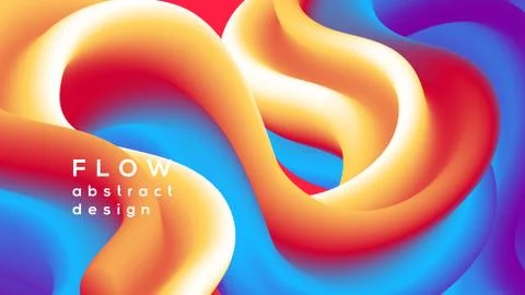 Modern Black abstract design background Flow motion Stock Illustration