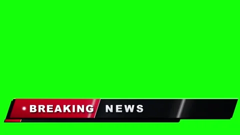 Modern black and red breaking news lower third with white text on green scr.. 動画素材 336365163