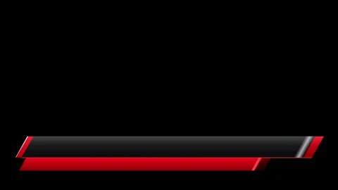 Modern black and red lower third with metallic sheen and sharp edges 動画素材 335826735