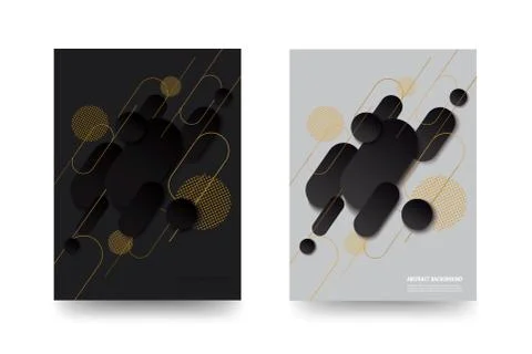 Modern black and white gradient trendy template background Stock Illustration