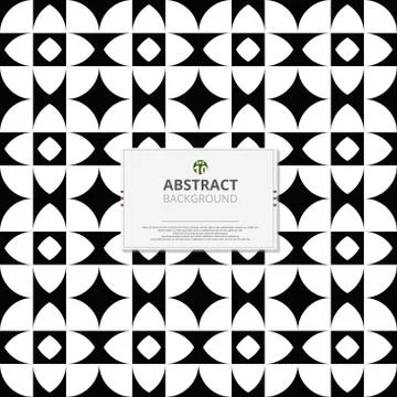 Modern of black and white pattern of geometric background vector. Stock Illustration