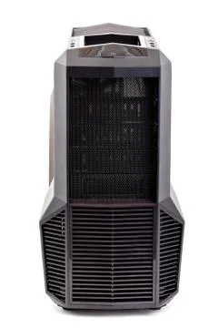 Modern black computer case on white Stock Photos