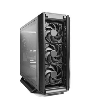 Modern black computer system unit isolated. Stock Photos