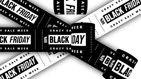 Modern black friday event banner animation design Stock Footage 341144066