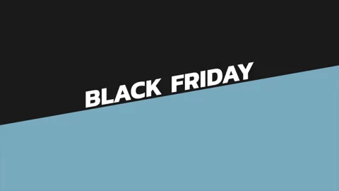 Modern Black Friday text on blue and black gradient Video stock 254796933