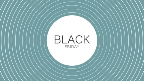 Modern Black Friday text with circles pattern on blue gradient Stock Footage 252025883