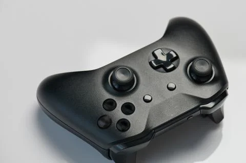 Modern black game controller Stock Photos
