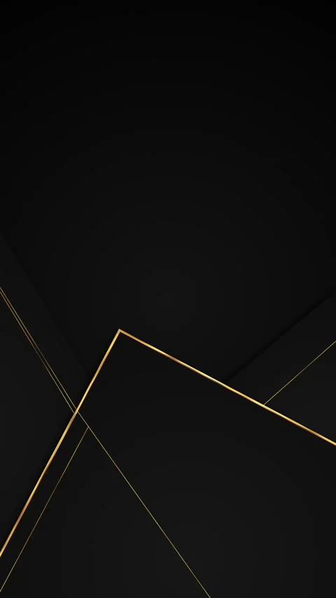 Modern black gold abstract design metallic lines, deep shadows, refined negative Video stock 340471118