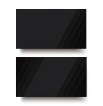 Modern black lines double sided business card template Stock Illustration