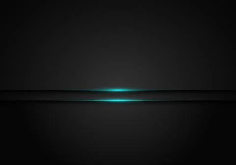 Modern black metallic layer with blue shiny light design template background Stock Illustration