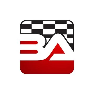 Modern black red initial BA Letter Logo Design vector illustrations Stock Illustration