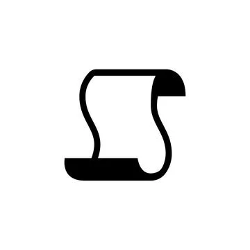 Modern black scroll icon for web and mobile apps Illustrazione stock