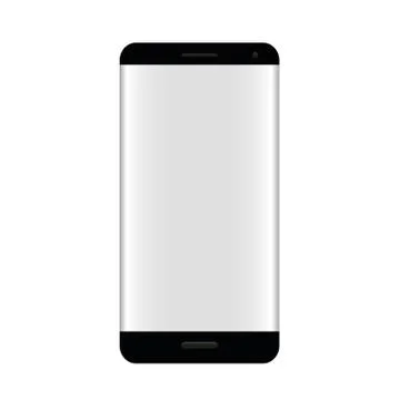 Modern black smartphone on white background Stock-Illustration