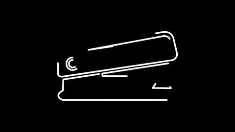 Modern black stapler on white background for office use Stock Footage 324313688