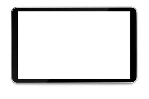 Modern black tablet pc modern black tablet pc with blank screen isolated o... Stock Photos