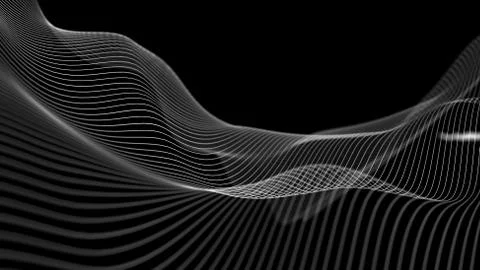 Modern black technology background 3d render. Abstract science futuristic Illustrazione stock