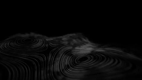 Modern black technology background 3d render. Abstract science futuristic Stock Illustration