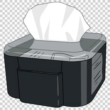 Modern black tissue box holder Stock-Illustration