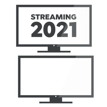 Modern blank flat screen TV set. Lcd tv display screen Stock Illustration