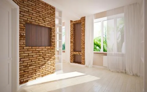 Modern blank interior Stock Illustration