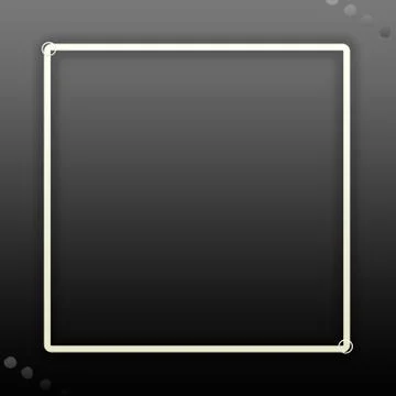 Modern Blank White Square Frame On Black Background Stock Illustration