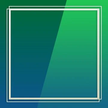 Modern Blank White Square Frame On Cool Gradient Background Stock Illustration