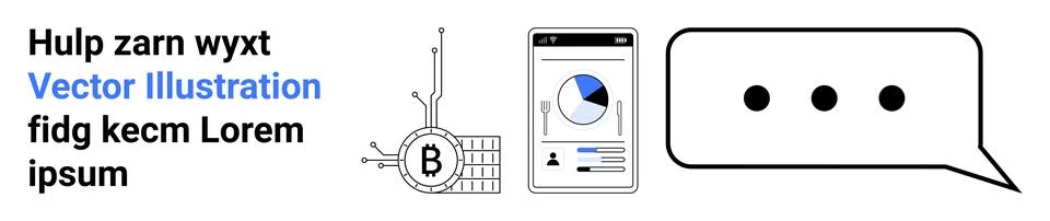 Modern Blockchain Technology and Data Analytics on Mobile Devices with Spee.. Illustrazione stock