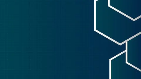 Modern Blue Abstract Background With Hexagonal Design and Tech Grid Stock Illustration