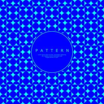 Modern blue abstract circle seamless pattern. Abstract dots pattern design. 스톡 일러스트