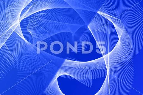 Modern Blue Abstract Design With Flowing Ribbon Shapes And Luminous Glow PSD-sjabloon