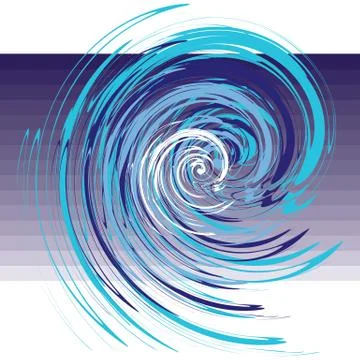 Modern blue abstract spiral vector background - second version Stock-Illustration
