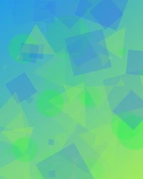 Modern Blue and Green Gradient Background with Transparent Geometric Square.. Stock Illustration