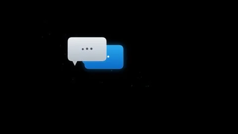 Modern Blue and White Chat Bubbles for Digital Communication Video stock 346018791