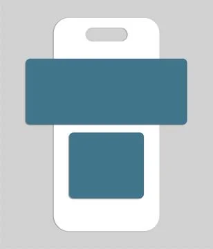 Modern blue and white vertical infographic template with rounded shapes Illustrazione stock