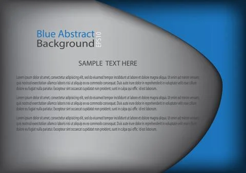 Modern blue background,copy space for text and message with line shadow Stock Illustration